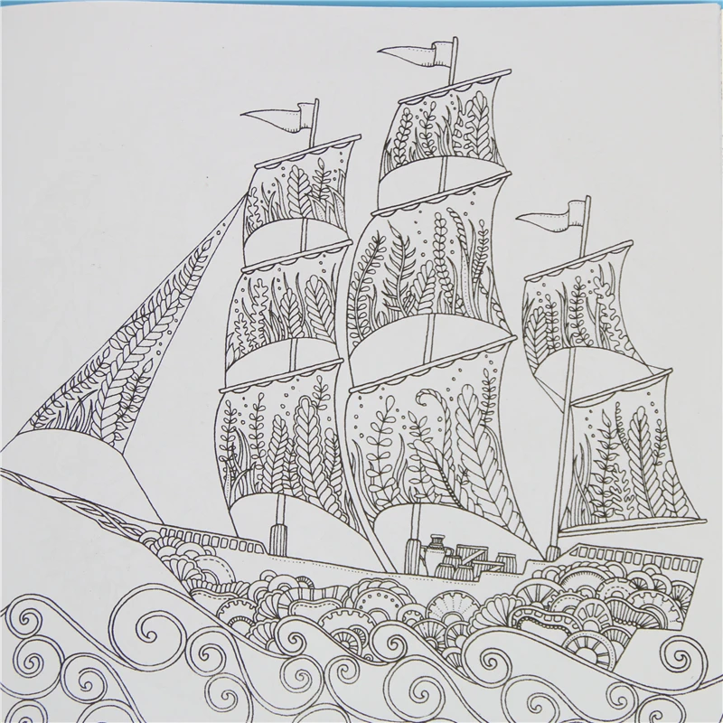1 Pcs 24 Pages Lost Ocean Inky Adventure Coloring Book For Children Adult Relieve Stress Kill Time Painting Drawing Art Book 1 Pcs 24 Pages Lost Ocean Inky Adventure Coloring Book For Children Adult Relieve Stress Kill Time Painting Drawing Art Book
