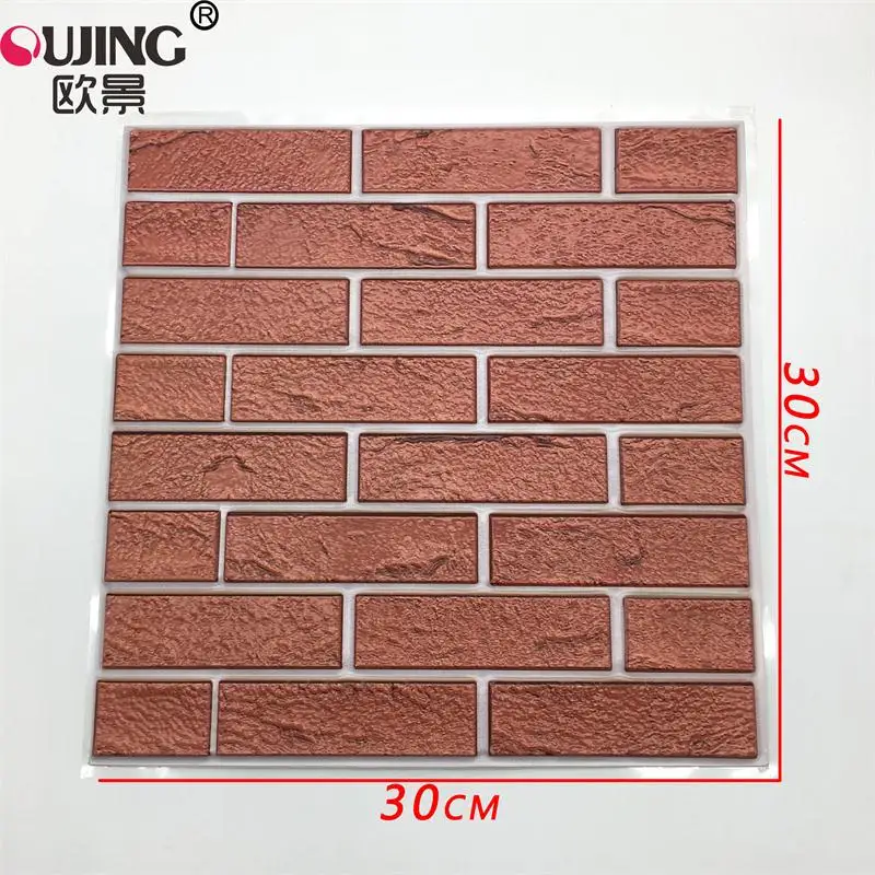 30 30cm 10 Adet 3d Kirmizi Tugla Desen Kabartmali Fayans Duvar Sticker Restoran Dolap Bel Hatti Kiremit Duvar Cikartmalari Vinil Sanatsal Fresk Wall Stickers Aliexpress