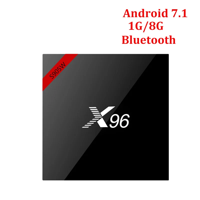 [X96] Android 7,1 tv BOX 2 Гб 16 Гб четырехъядерный процессор Amlogic S905W Suppot 2,4 ГГц WiFi медиаплеер Bluetooth опционально 1 ГБ 8 ГБ X 96 Вт - Цвет: 1GB 8GB BT4.0