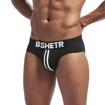 

BSHETR men sexy Low Waist Hip buttock briefs underwear Underwear Patchwork cotton thong L1925