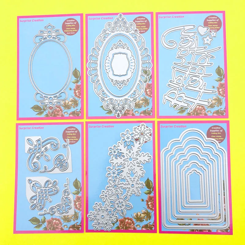 

6-Set Cutting dies Assorted dies Cardmaking & Scrapbooking DIY Paper Craft stencil