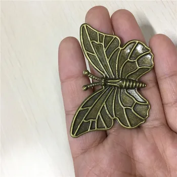 

Bronze Tone Filigree Butterfly Embellishments Decorative DIY Findings,6*4cm,30PCs