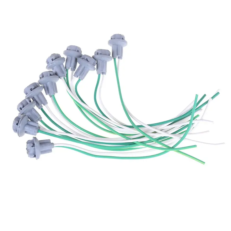 10pcs T10 Connector Car Lamp Cable Auto Bulb Wire Truck Light LED Bulbs