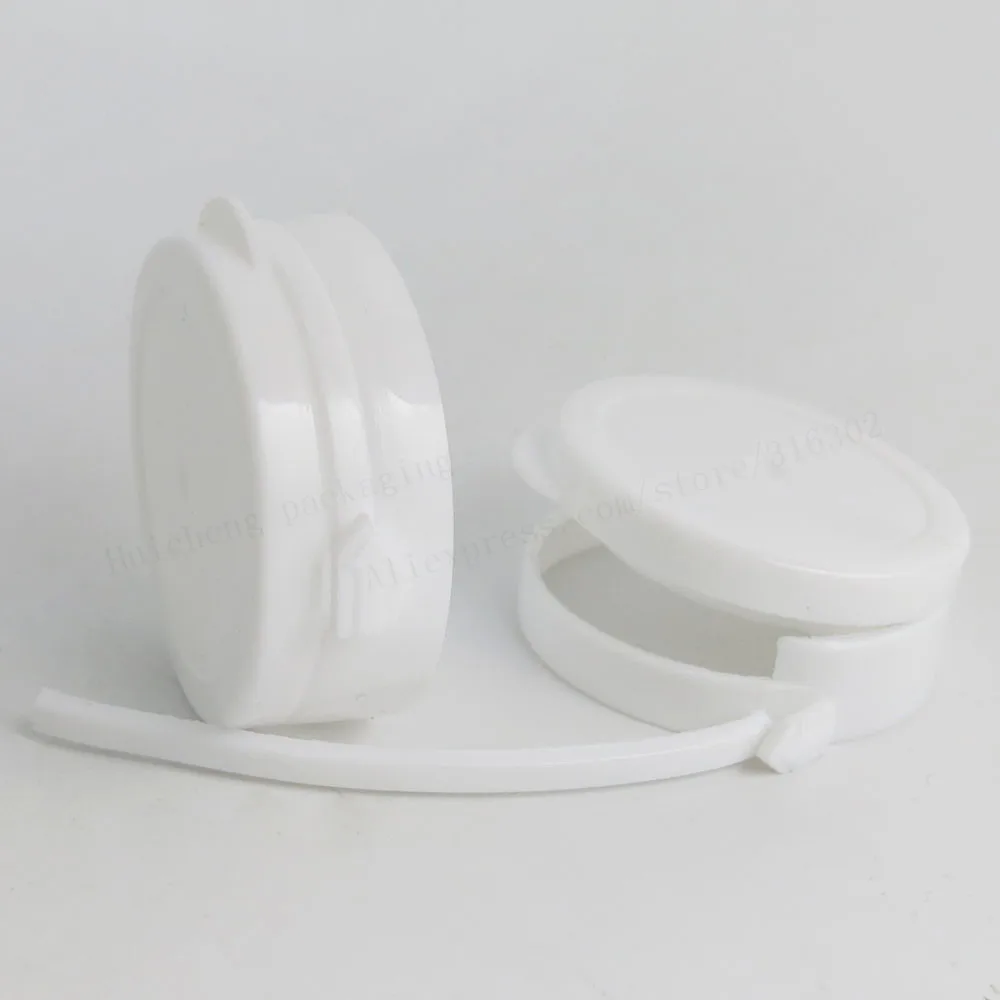 50pcs  50ml 70ml 80ml  HDPE Solid white pill bottle w/tearing cap hard plastic PE medical grade  hinge Top Medical Bottle