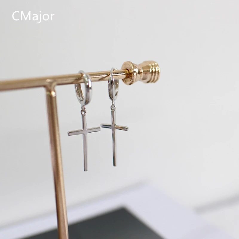 cross shape drop earring-3_
