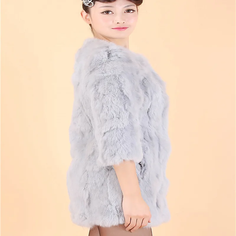 Manteau Fourrure Hiver Livraison Sept Gratuite gris Longues jaune Beige New Lapin noir De La Vêtements Dans 2016 T Manches shirt Dames Z6tBxwqwn