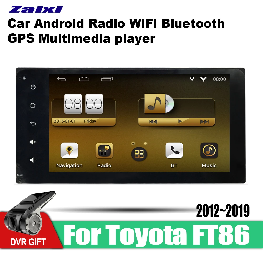 

ZaiXi car gps multimedia player For Toyota 86 FT86 GT86 2012~2019 car Android navigation raido video audio player stereo audio