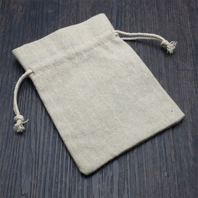 Льняной джутовый Подарочный мешочек с кулиской 9x12 см 10x15 13x17 Упаковка из 50 мешков