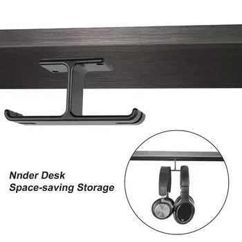 

Universal Aluminium Alloy Headphone Stand 2 in 1 Headset Hanger Holder Bracket Wall Hook Metal Earphone Rack Mount