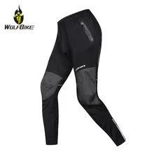 WOLFBIKE, зимние мужские штаны для велоспорта, тонкие, тепловые, флис, светоотражающие, водоотталкивающие, велосипедная одежда, ветрозащитные, для спорта на открытом воздухе, брюки