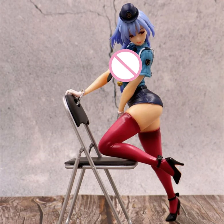 

Anime AlphaMax SkyTube Mile Stone Queed ted Policewoman Uniform Sexy Girl PVC Action Figure Collectible Model doll toy 21cm