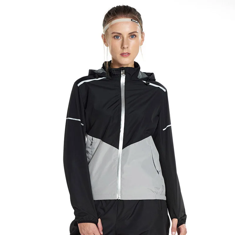 

Women Running Sport Sauna Sweat jacket Body Shaper Women Slimming Thermo running shirt,sports activewear