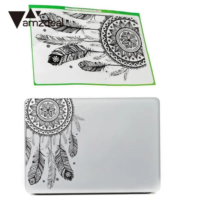 amzdeal Retro Feather Art Pattern Vinyl Decal Black Laptop Sticker For Macbook Air Laptop amzdeal Retro Feather Art Pattern Vinyl Decal Black Laptop Sticker For Macbook Air Laptop
