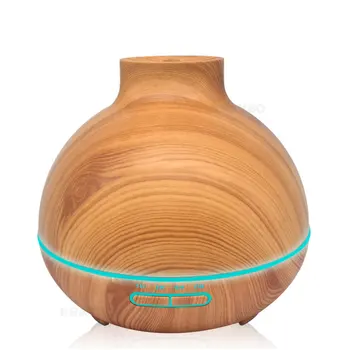 

400ml Ultrasonic Aromatherapy Diffuser Wood Grain Ultrasonic Humidifier for Office Home Bedroom Living Room