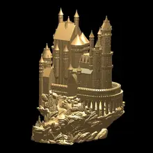 Средневековый замок высокое качество новая 3D модель для ЧПУ