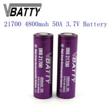 1 шт./лот Vbatty 21700 4800mah 3,7 V 50A литий-ионный аккумулятор батарея 21700 батарея высокого стока 21700 батарея