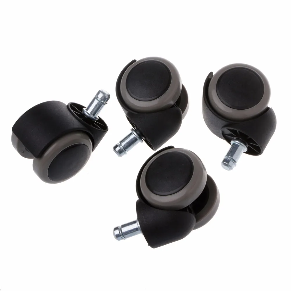 

Gray Office Chair Caster Wheel Universal Rubber Rollers Furniture Hardware 4PCS/SET A17