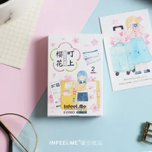 Девочка 28шт \ LOMO карточка ручная работа Милая креативная забавная поздравительная открытка пустая открытка для сообщений мини-открытка набор канцелярских принадлежностей для студентов