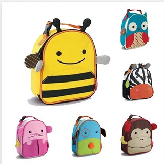 Impresión Animal del dibujo fresco de la comida campestre bolsos animales del bolso del almuerzo niños exterior y la escuela paquete de comida lonchera BB034|bag camera|bag caddybag closing sewing machine -