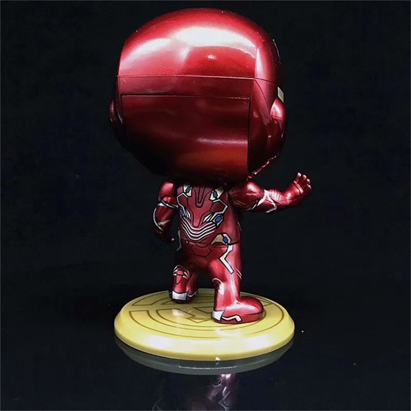  Luminous Iron Man Decoration Car Ornaments Shake Head Dolls Dashboard Decoration Birthday Gift Birt