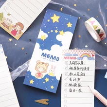 2 шт. мультфильм девушка ежедневник, чтобы сделать список memo Организатор фруктов повестки дня Примечание канцелярские принадлежности