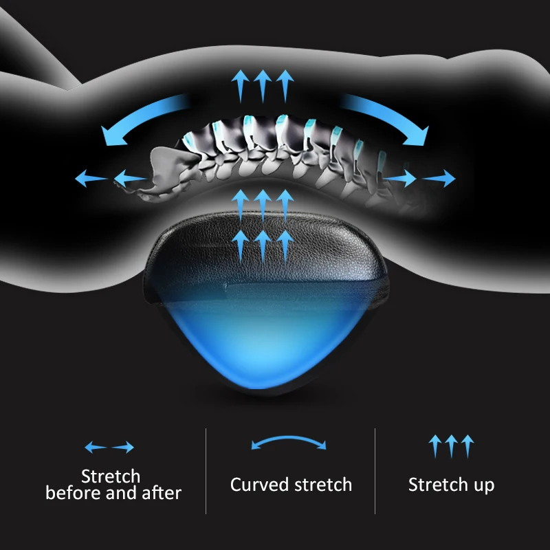 Electric Lumbar Massager Waist Back Pain Support Stretcher Traction Device Vibration Massage Machine Heating Relieve Pain