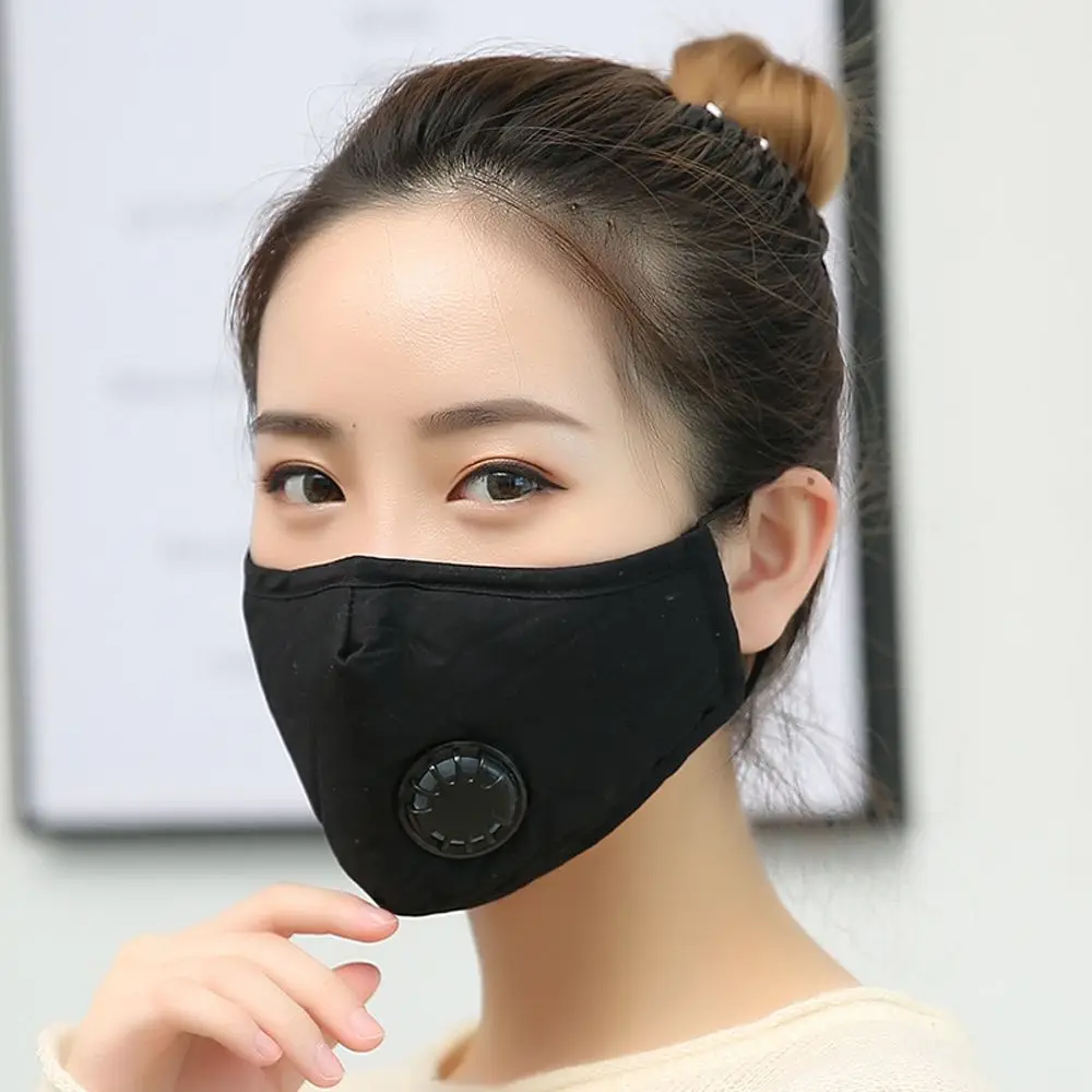 Моющийся хлопок респираторные маски PM 2,5 активированный уголь рот маска пыле Спорт Лыжный уход за кожей лица анти-Пылевой фильтр рот