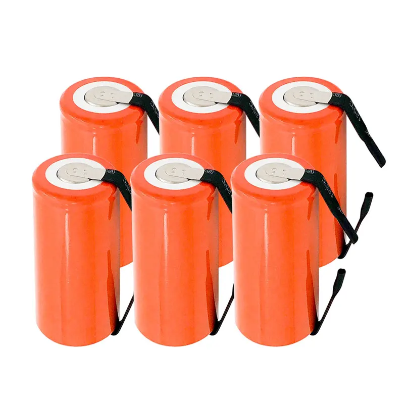 

10PCS/lot SC 2800MAH Orange SC Ni-CD battery 2800mah rechargeable battery replacement 1.2V with tab an Extension Cord Processed