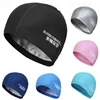 New 2022 Elastic Waterproof PU Fabric Protect Ears Long Hair Sports Swim Pool Hat Swimming Cap Free size for Men & Women Adults ► Photo 1/6