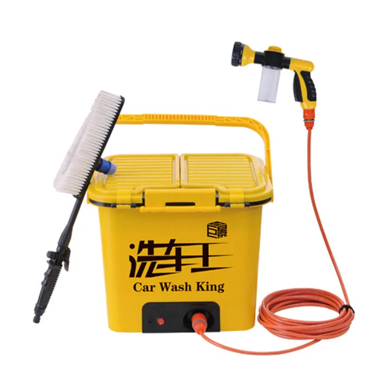 

Portable Car Wash Equipment 35L Homeuse Pressure Car Washer 12V Motor Pump High Pressure Washer Foam Generator pressure for car