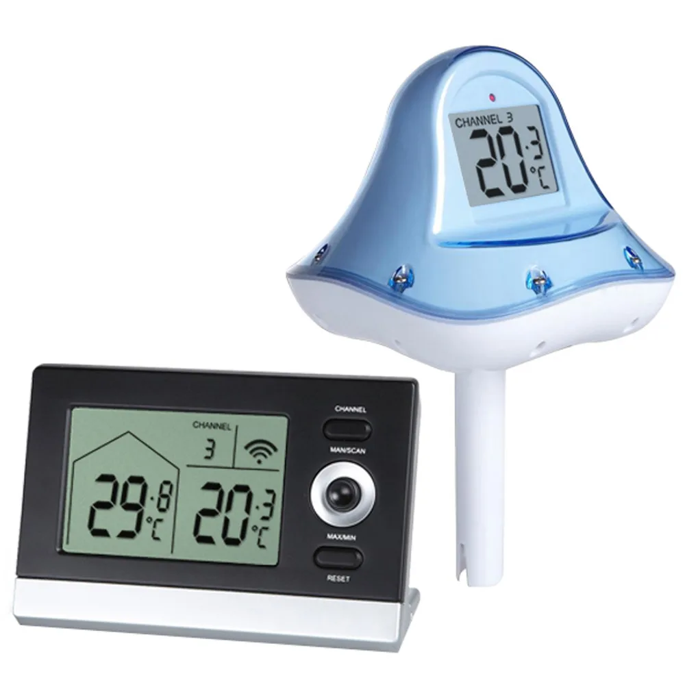 

Digital Wireless Floating Thermometer -10 to 60 degree C (14 ~ 140 degree F) Range Swimming Pool Pond Spa