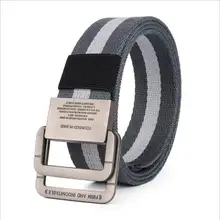  SupSindy Fashion men nylon canvas belt luxury Colorful stitching Strap metal buckle vintage tactical belts for women jeans belt 