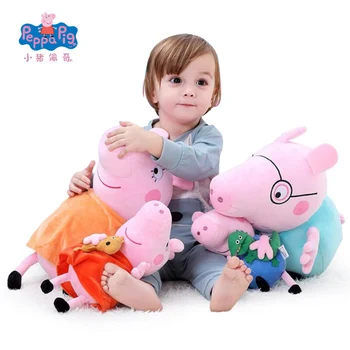 

19/30/46cm Peppa Pig Stuffed Plush Toy George Pink Pig Family Party Dolls Birthday Christmas New Year Gift Toy For Girl Children
