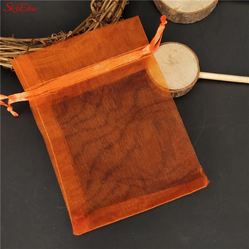 orange 50 шт., 19*29 см, Сумка из органзы, упаковка для ювелирных изделий, сумки для свадебных торжеств, рождественские подарочные сумки и сумки 5ZSH319-50 - Цвет: orange