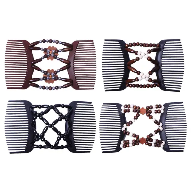 Online Shop 4 Pieces Beauty Thick Hair Double Clip Combs Bun Maker