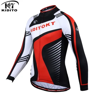 

KIDITOKT Pro Autumn Cycling Bicycle Clothing Long Sleeve Men's Cycling Jerseys Anti-Sweat MTB Bike Cycling Sportswear For Men