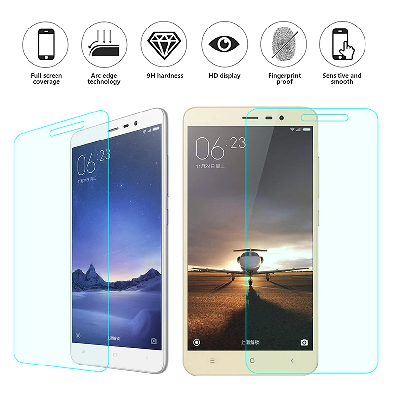 2 шт. Экран протектор для Xiaomi Redmi Note3 Pro Стекло закаленное MIX2S 5X 3 3x 3A 4A Note 4