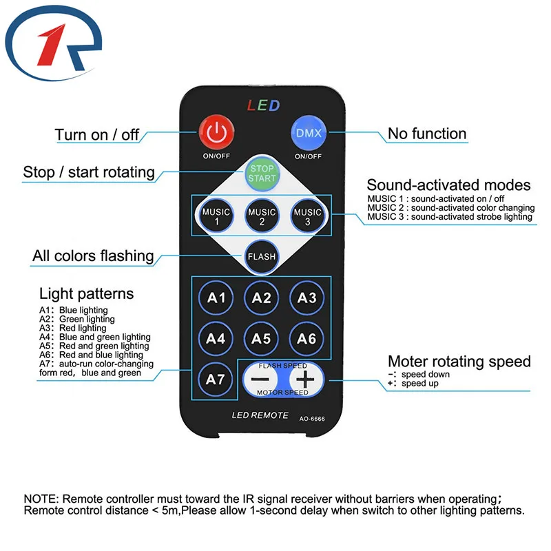 ZjRight IR Remote RGB LED Crystal Magic Ball lighting Rotate Stage Lamp DC USB 5V DJ light disco lights Party Effect wall Lights ZjRight IR Remote RGB LED Crystal Magic Ball lighting Rotate Stage Lamp DC USB 5V DJ light disco lights Party Effect wall Lights