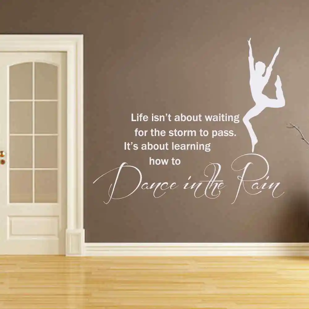Dance In The Rain Quote Wall Art Life Isn't About Dance In The Rain Wall Decal Quote Vinyl Stickers