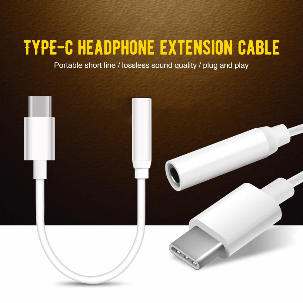 Audio Adapter Type C To 3.5MM Jack Earphone Cable Converter Headphone Adapter Type-C Audio Splitter For Xiaomi Mi8 Pocophone F1 Audio Adapter Type C To 3.5MM Jack Earphone Cable Converter Headphone Adapter Type-C Audio Splitter For Xiaomi Mi8 Pocophone F1