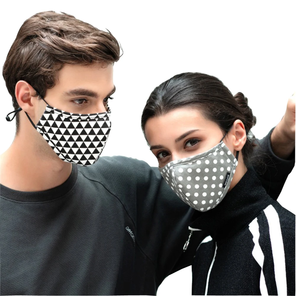 

Washab Cotton Anti Dust Flu Face Mouth Mask with Activated Carbon Filter for Winter Running Medical KN95 Anti PM2.5 Black Mask