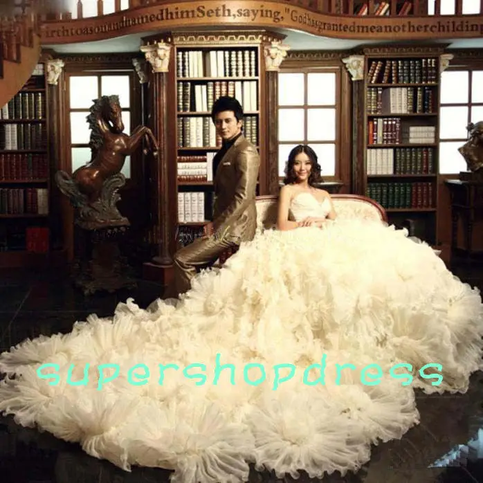 New Beautiful Mermaid Bride Fashion Models Big Fluffy TailL Long wedding dress | Свадьбы и торжества