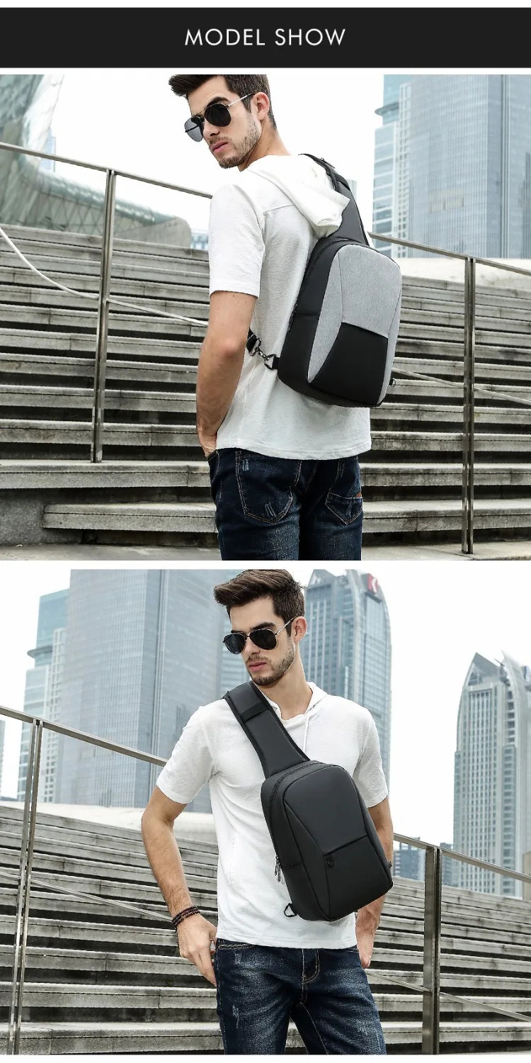 EURCOOL Short Trip Chest Pack Casual Messengers Bags Water Repellent Chest Bag Shopping Travel Crossbody Bags Male n1935