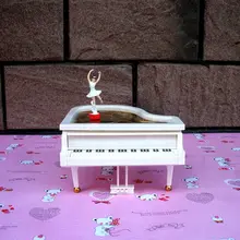 Fashion Piano Music Box Ring Box Creative Lovely Valentine’s day Gift Beautiful Ballet Girl Rotate Music Box Birthday Gift