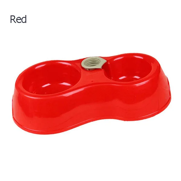 Двухпортовый автоматический дозатор воды для собак, кормушка, миска для кошек, миска для еды, миска для домашних животных, миски для питья маленьких собак, чайник для котенка - Цвет: Red