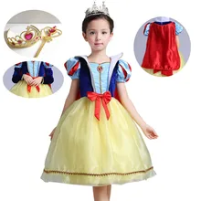 Детское платье для костюмированной вечеринки, платье принцессы Белоснежки для девочек, костюм на Хэллоуин, комплекты детской одежды, детская одежда, платья для девочек