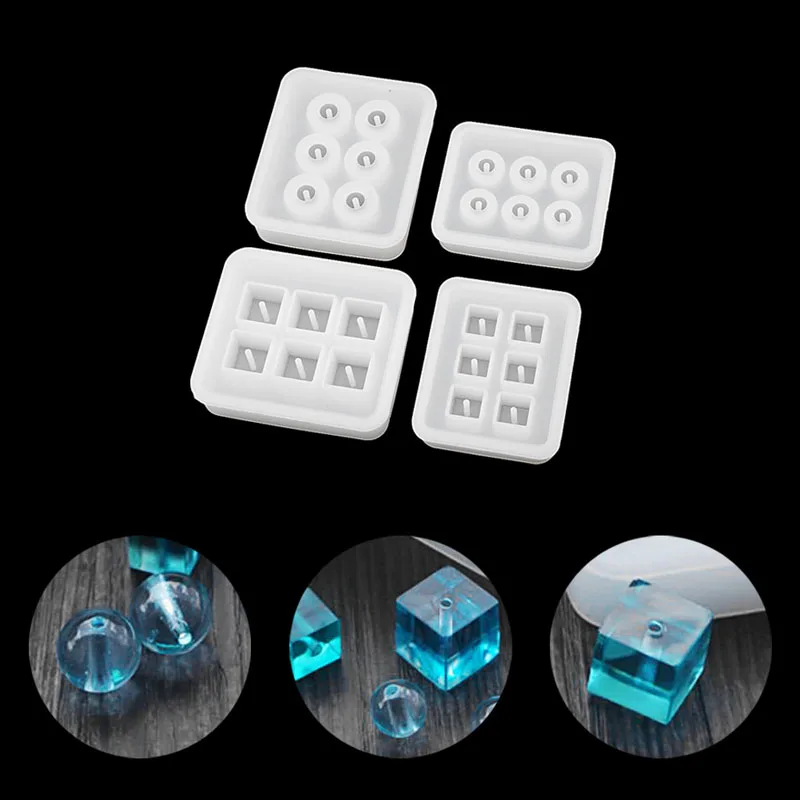 

1PC DIY Silicone Bead Mold Round Square Shape Handmade Jewelry Making Hand Craft Jewellery Tools