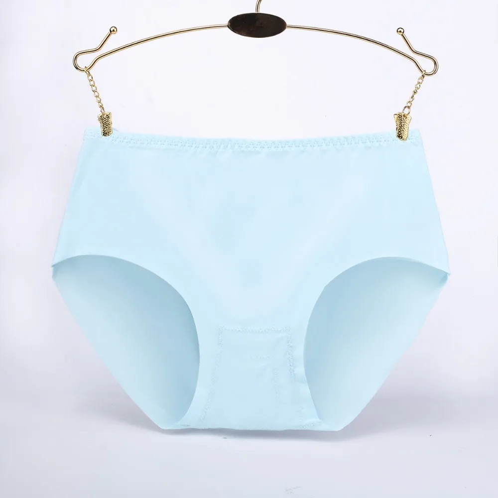 Женские бесшовные трусики KJA220 Шелковистые со средней талией Ondergoed Dames Slips|dames slip|silk
