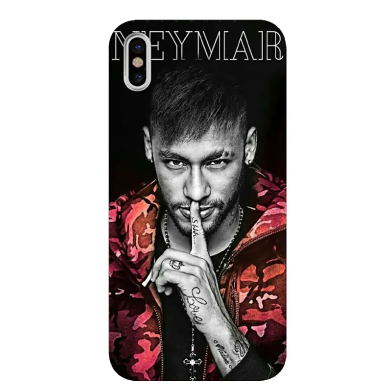 Franch football player Neymar soft black TPU Cases Cover for iphone 5S SE 6S Plus 7 8 Plus X XR Max