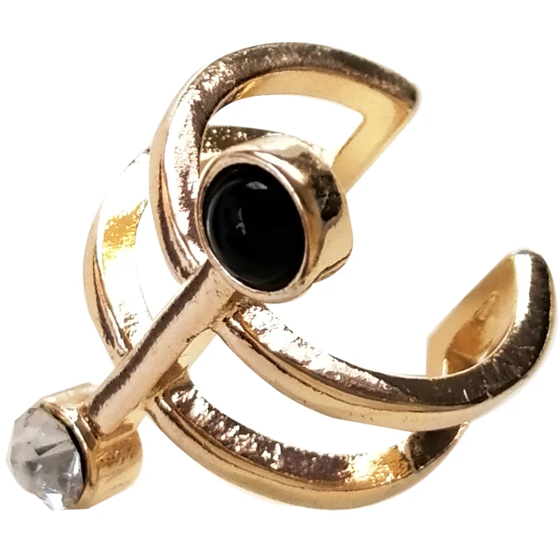 

Alloy inlaid index finger ring with simple opening can adjust ring jewelry